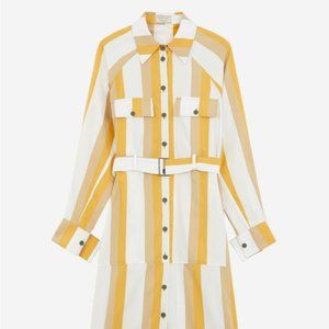 Maison Kitsune Striped Shirt Dress